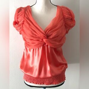 🔥 VTG Y2K Bebe Silk Blouse NWT